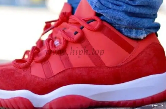 Suede Red Authentic Air 11 Low Jordan 0618